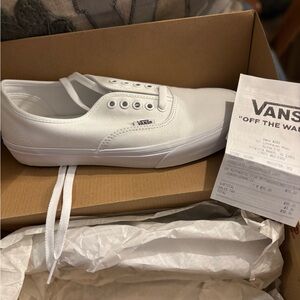 New white lace up Vans, originally $60 asking $50